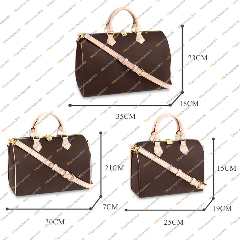 Ladies Fashion Designe Luxury 25 30 35 SP Boston Bag Totes Handbag Crossbody Shoulder Bag TOP Mirror Quality M46977 N40575 N40608 M46980 N40590 M46982 M41112 M41109