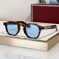 Amber silver frame blue lens