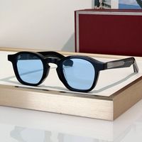 ①Black silver frame blue lens