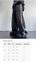 White striped black pants