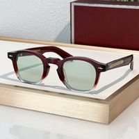 Red clear frame green lens