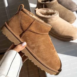 Designer Classic Ultra Mini Boots Snow Micro Boot Platform Short Women Men Fur Sheepskin Tasman Tazz Chestnut Sand Mustard Seed Boot
