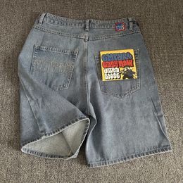 big boy Men's Shorts Denim Sweatpants Streetwear Y2K Harajuku baggy jeans Pocket jeans Gothic Pattern Joggers Cotton jogging Straight Leg pants jorts