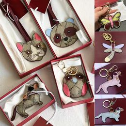 Charm Designer Dog Owl Butterfly Keychains Keyring Woman Mans Luxury Animal Bag Gold Toned Classic Charms Car Accessories High Quality With Box