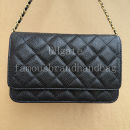 Master quality Classic Caviar Wallet On Chain Flap Bag WOC Designer Crossbody Bag Women Shoulder Bag With Box 20CAP0250A1