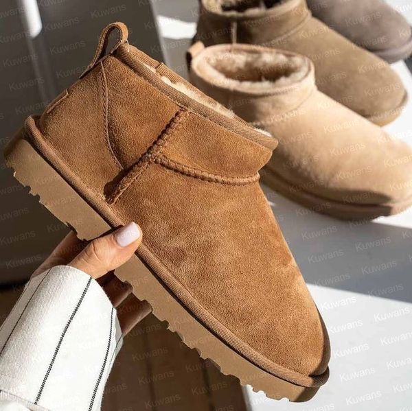 Designer Classic Ultra Mini Boots Snow Micro Boot Platform Short Women Men Fur Sheepskin Tasman Tazz Chestnut Sand Mustard Seed Boot