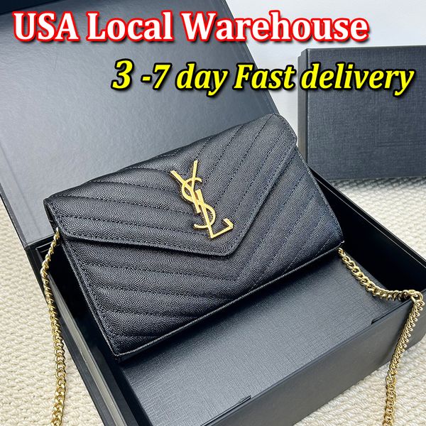 Designer Bags Shoulder Bags Purse Crossbody Bags Luxury Bags High Quality Women's Handbags Sheepskin Envelope Bags Black Chain Crossbody Designer Mini Bags