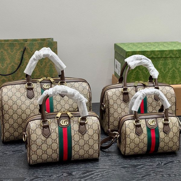 TOPAAA Quality Designer Bag Ophidia Boston Pillowcase Shoulder Luxury Wallet Brown Fashion Handbag Classic Womens Bag Printed Retro Sweet Outdoors Cross Body Bag