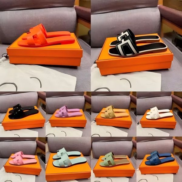 designer slippers platform slides women slides sandale oran sandals men slipper shoes bottom fur flip flops summer casual beach sandal real leather top quality