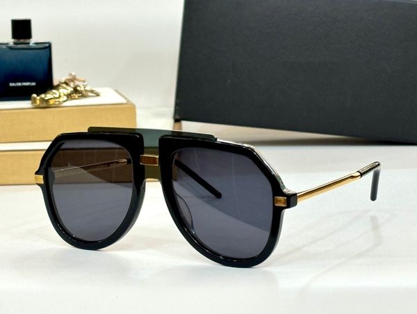 Fashion Sunglasses For Men and Women 6195 Popular Summer Outdoor Catwalk Beach Style Anti-Ultraviolet Retro Plate Acetate Oval Full Frame Glasses Random Box
