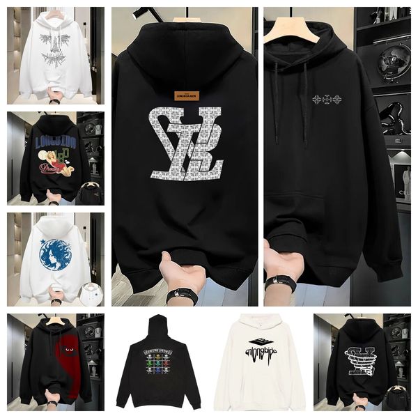 Men's hoodie Men zip up Jackets Oversized luxury Thicken Loose Vintage pure cotton Top Sweatshirt Women Streetwear Sweatshirt hoodies clothes