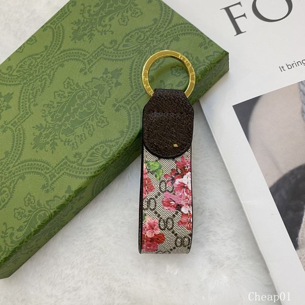 Handmade designer keychains dragonne multicolor key chain women men brown leather bag wallet lanyard plated gold accessories dragonne keychain letter