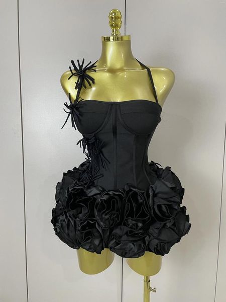 Casual Dresses Women Sexy Halter Prom Gown Celebrity Club Two Piece Set Cocktail Elegant Fashion Luxury Birthday Party Red Black Bandage