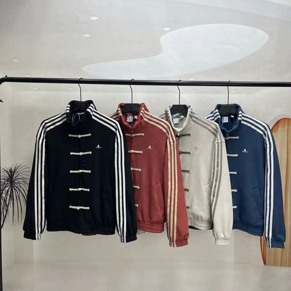10A Man Jacket casual individual and fashionable silk new Chinese New Year jacket standup collar buttonbutton jacket classic loose Tang suit jacket for men and women