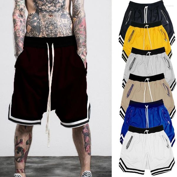 Men's Shorts Sports Basketball Mesh Quick Dry Gym For Summer Fitness Joggers Casual Breathable Short Pants Scanties Male