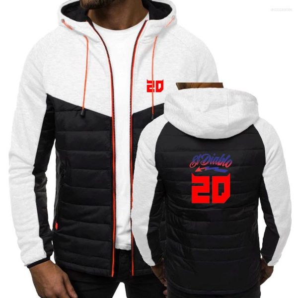 Men's Hoodies 2025 FABIO QUARTARARO WITH SIGNATURE Print Solid Color Splicing Hooded Jacket Coat Spring Autumn Mens Long Sleeve Cotton