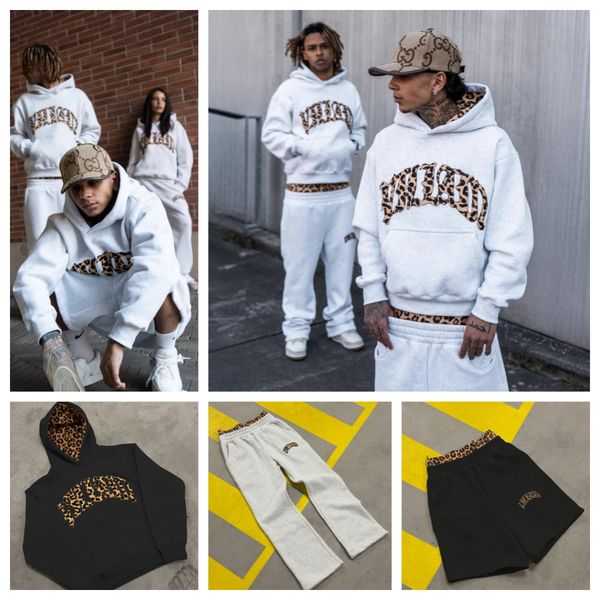 Men's Hoodies Y2K Harajuku Embroidery Oversized Letter hooded hoodie Tracksuits Men Women Hip Hop Goth Casual Sweatshirt leopard print Asian size