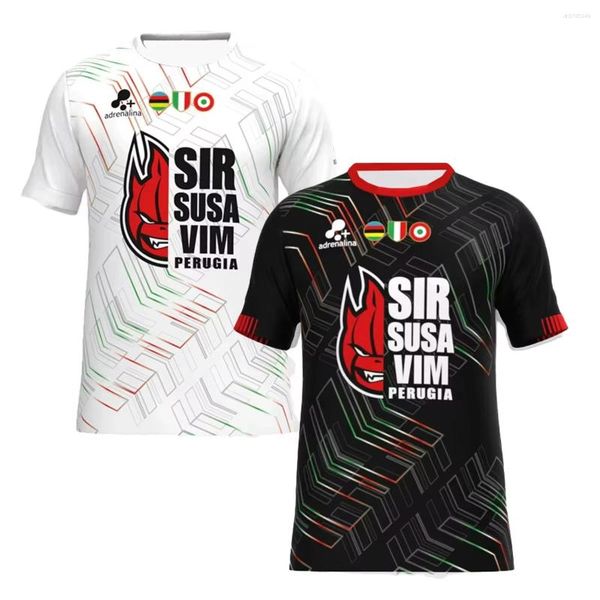 Men's T Shirts 2025 Italian Sir Susa Vim Perugia Volleyball T-Shirt O-Neck Quick Drying Training Clothing Breathable Oversize Tops