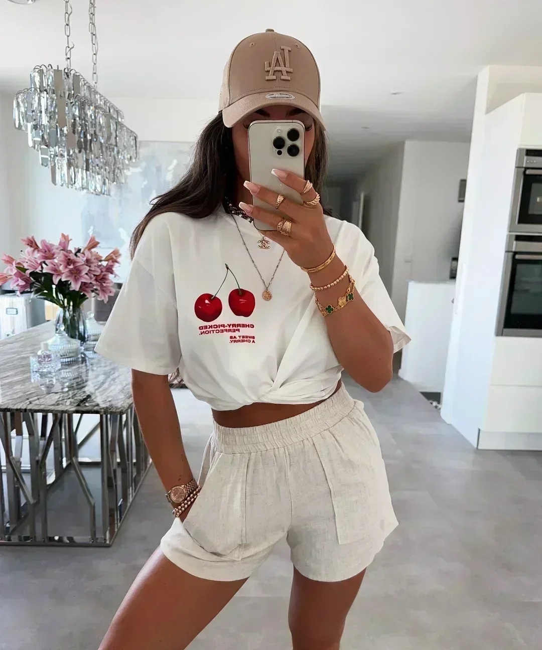 Women's T Shirts 2025 High end Design American Trendy Printed Loose and Versatile High Street Casual T-shirt for Women Oversized Harajuku Gothic Che European code