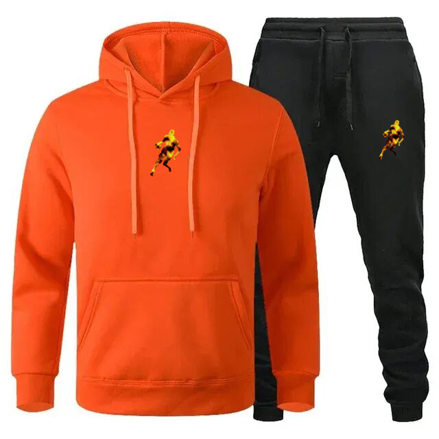 Men's Tracksuits 2025 Autumn/Winter Jogging Fitness Sportswear Set: Fashionable Long-sleeved Sweatshirt Casual Pants 2-piece Set